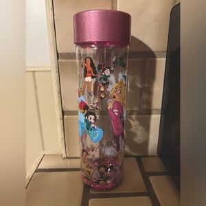 Disney plastic water bottle - pink with characters!